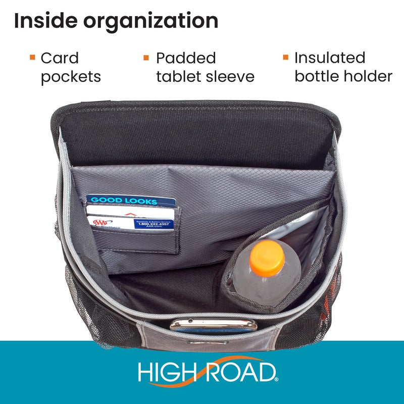 High Road DriverStash Passenger Front Seat or Car Seatback Organizer with Insulated Cup Holder and 10 Multipurpose Pockets for SUVs, Cars, Trucks and Vans - Image 4